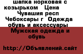 шапка норковая с козырьком › Цена ­ 400 - Чувашия респ., Чебоксары г. Одежда, обувь и аксессуары » Мужская одежда и обувь   